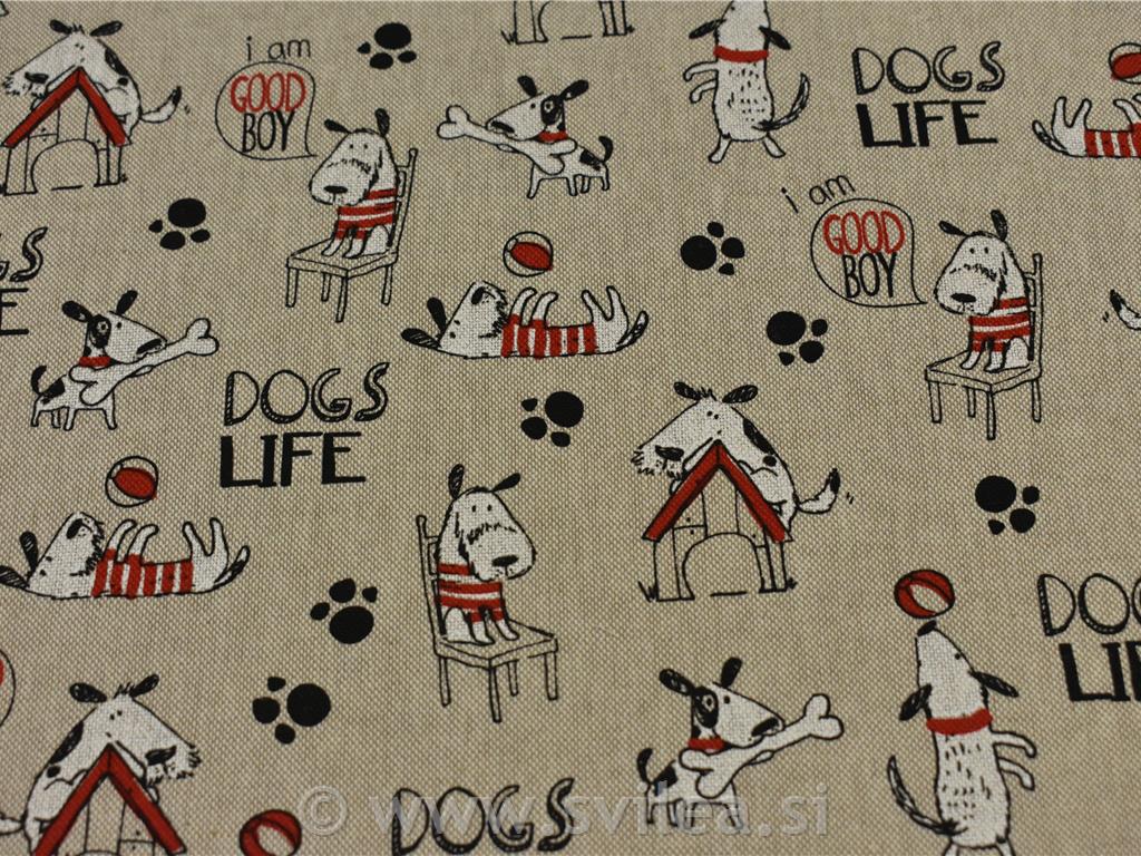 Dekorativno blago - pasje življenje na natur