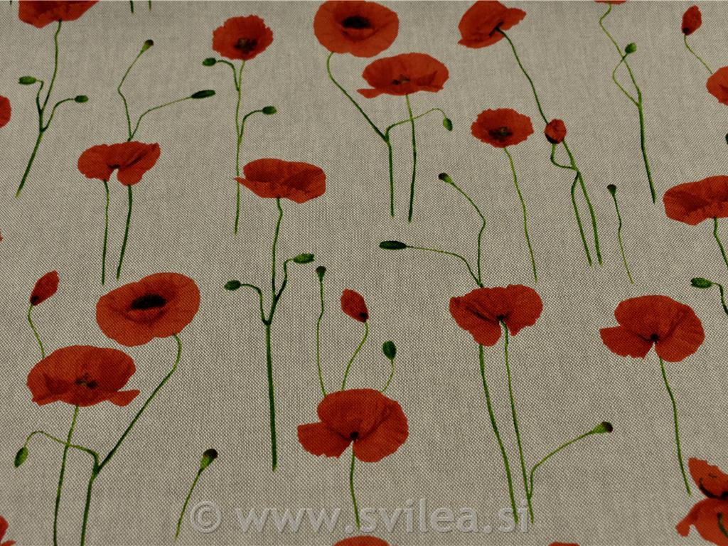 Dekorativno blago - mak na natur