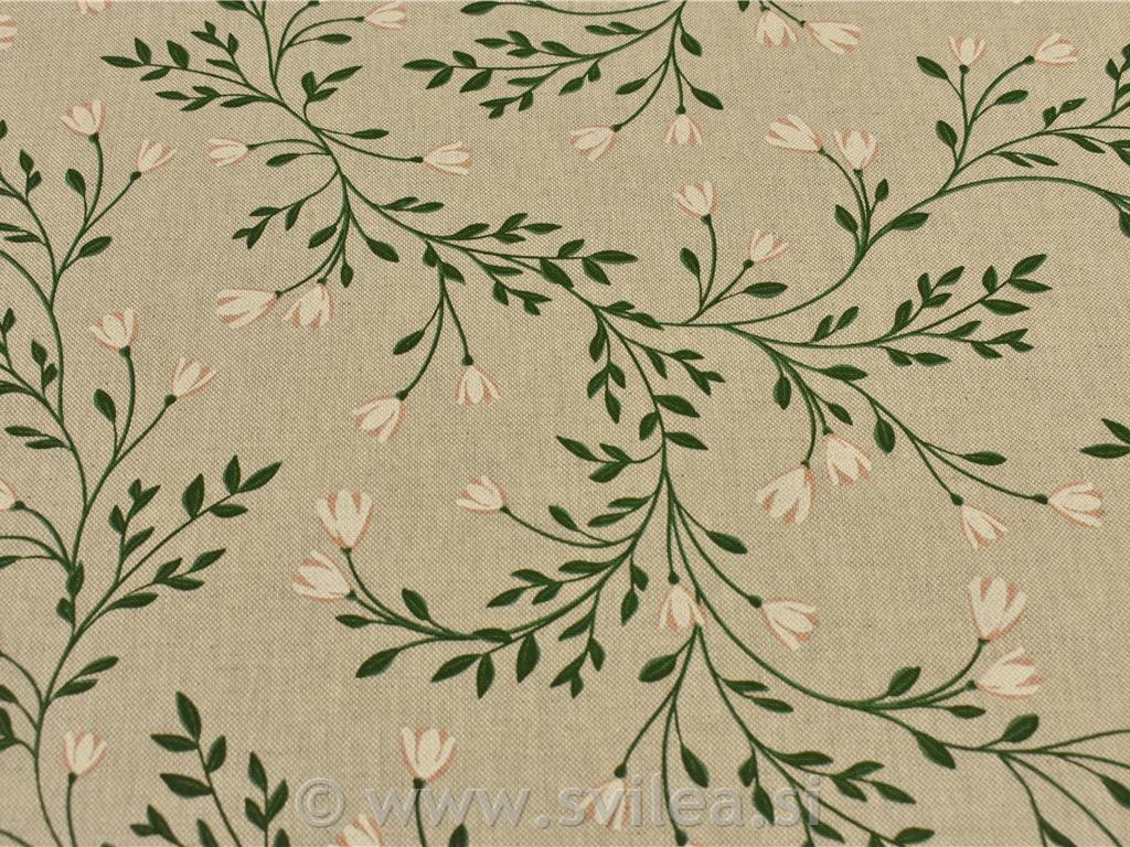 Dekorativno blago - girlande iz zvončkov na natur