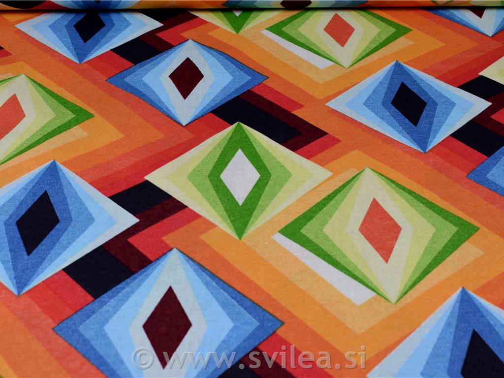 Deko blago - barvni rombi