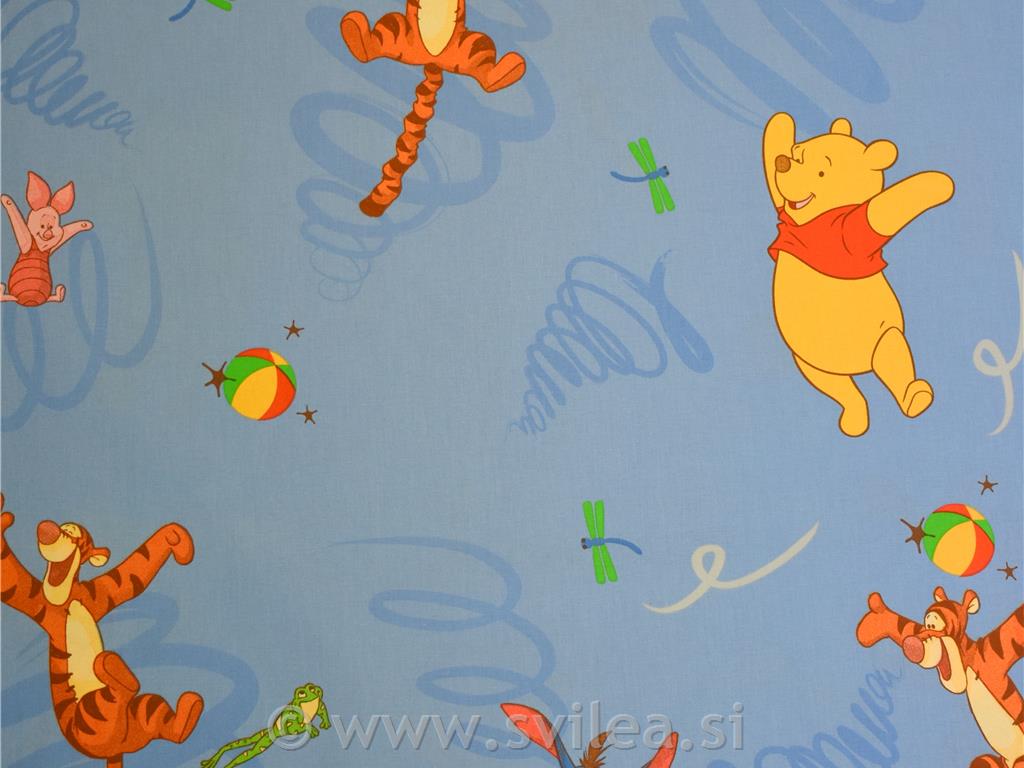 Bombažno platno - medvedek Pu in Tiger