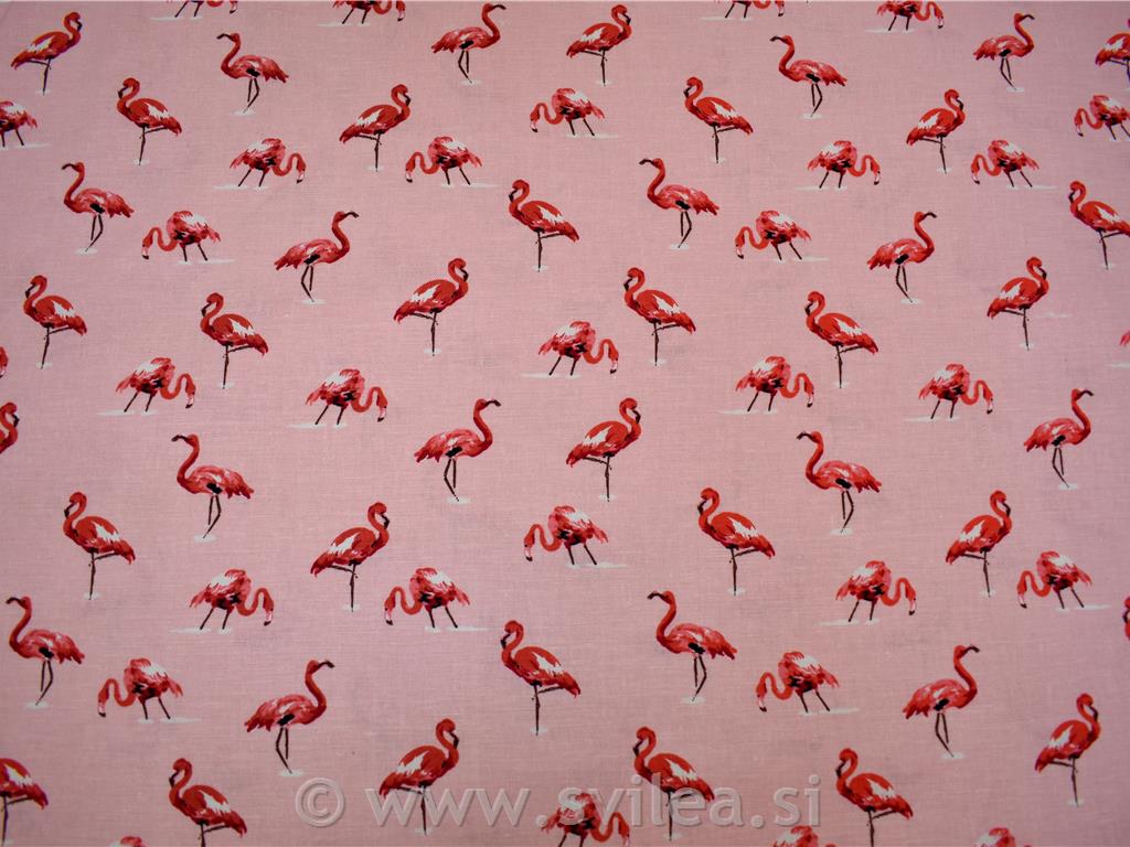 Lan z viskozo - flamingoti na roza