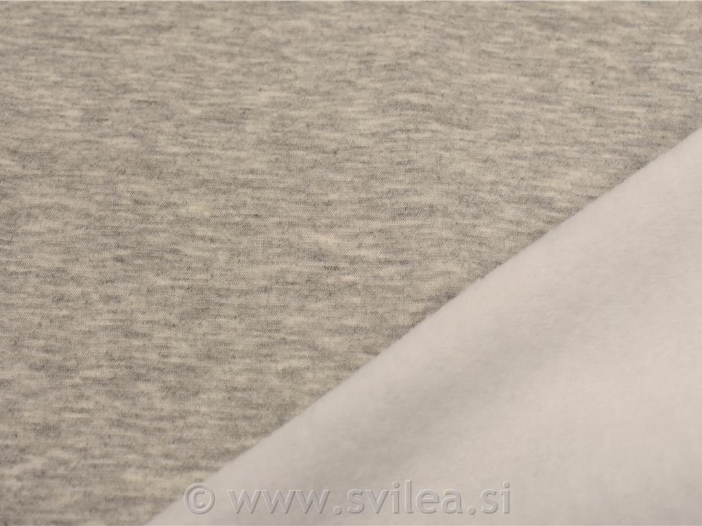 Jersey kosmaten - svetlo siv melanž