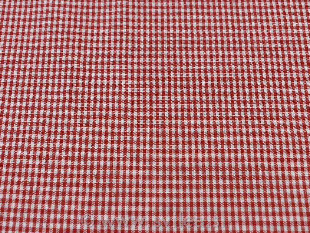 Platno - drobni rdeči karo