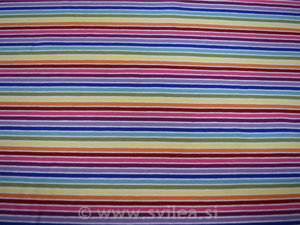 Bombažni jersey - črte raznobarvne nežne