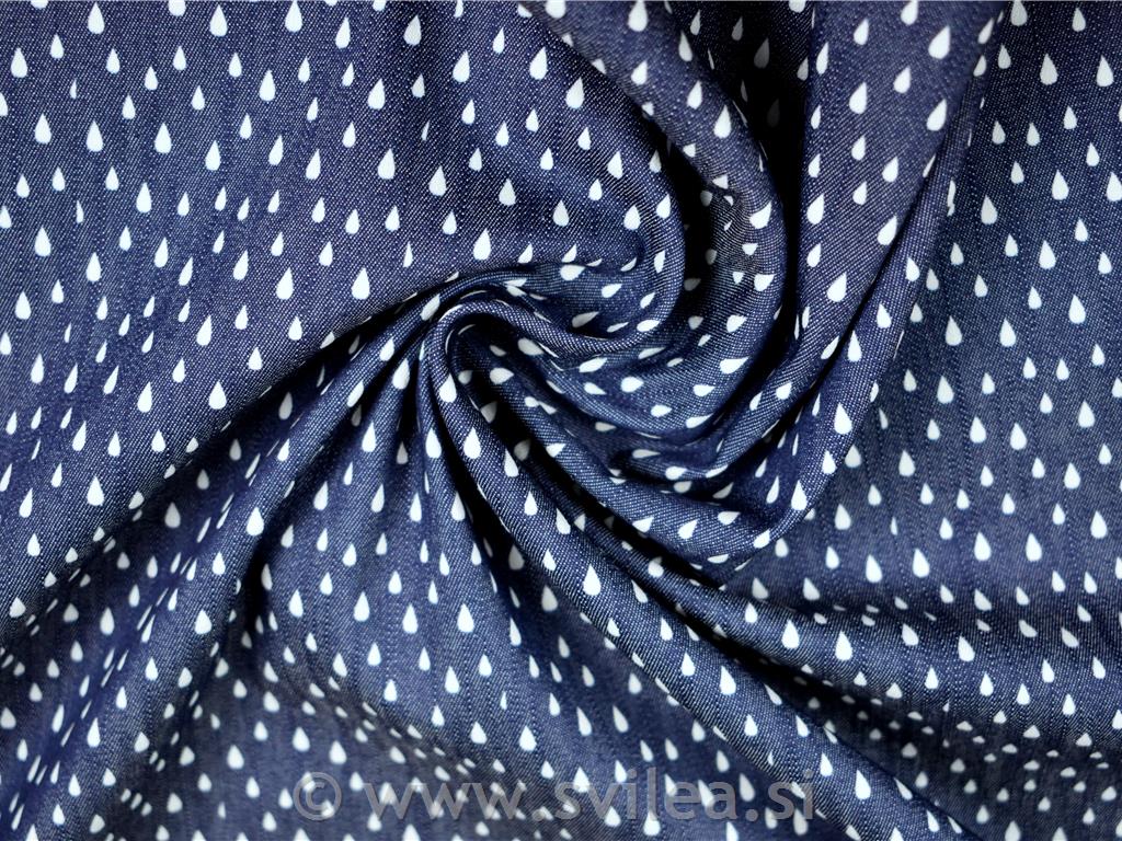 Jeans tiskani - drobne bele kapljice