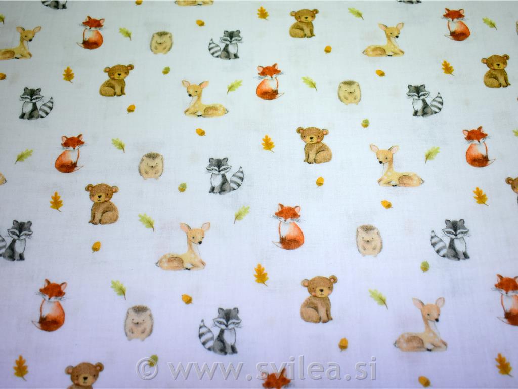 Tetra dvojna digital - gozdne živali na beli