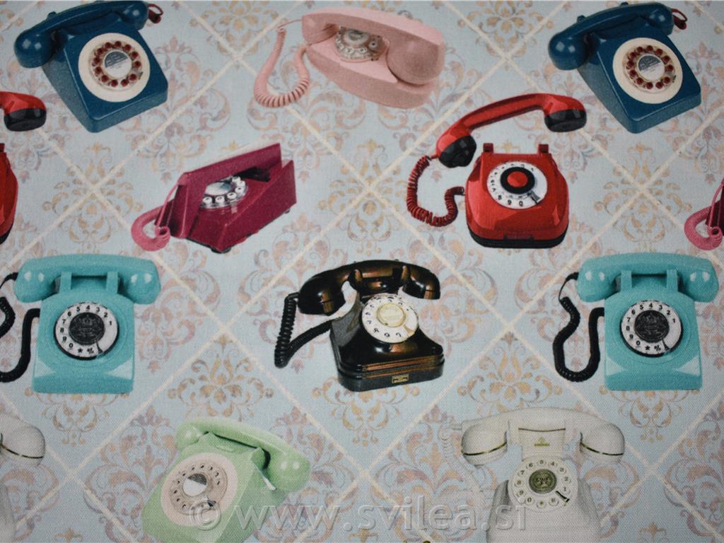 Dekorativno blago - barvni telefoni