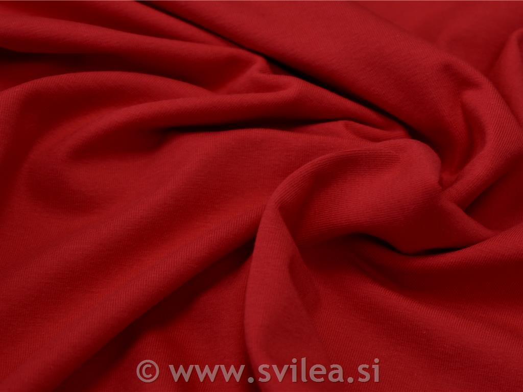 Bombažni jersey - rdeč