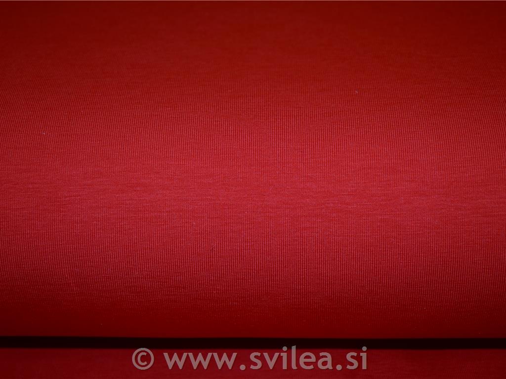 Bombažni jersey - živo rdeč