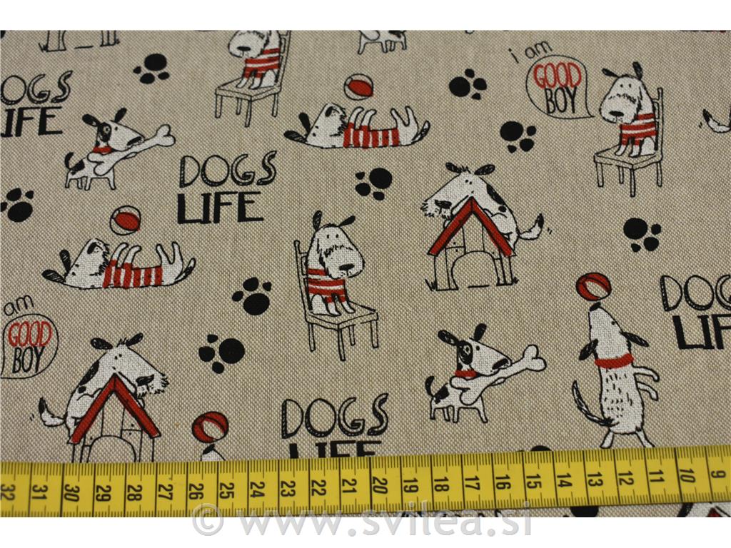 Dekorativno blago - pasje življenje na natur