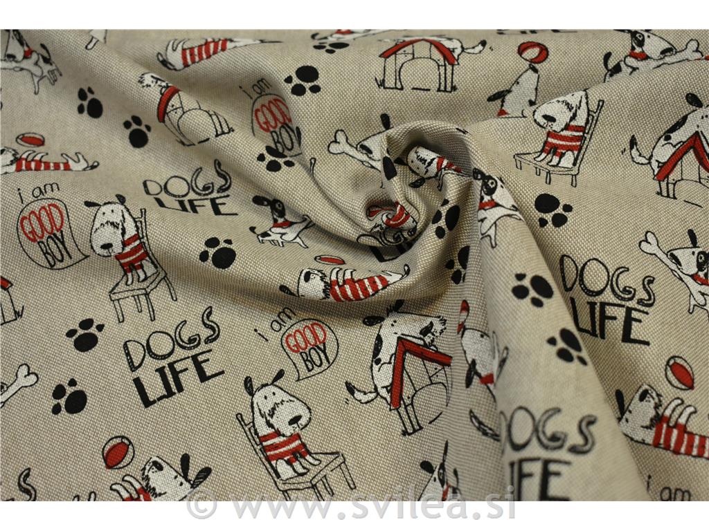 Dekorativno blago - pasje življenje na natur