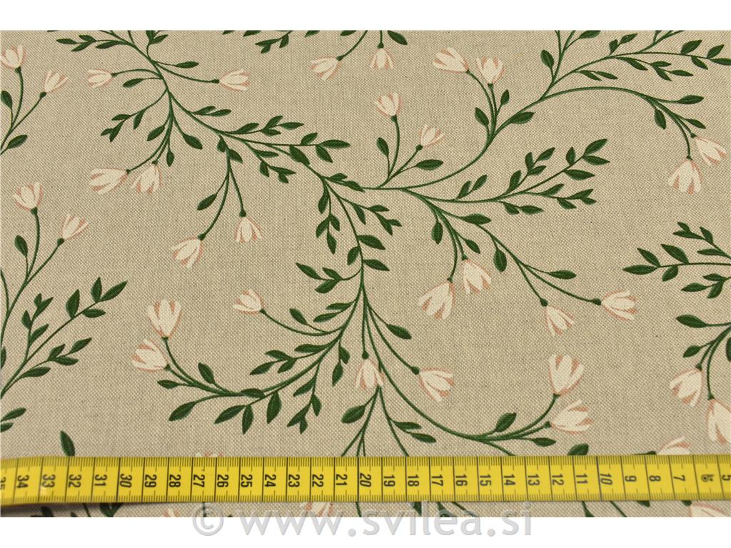 Dekorativno blago - girlande iz zvončkov na natur