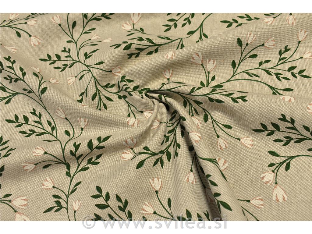 Dekorativno blago - girlande iz zvončkov na natur