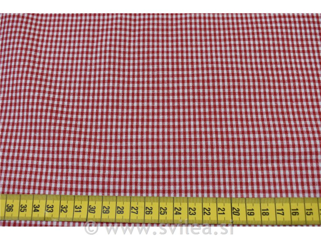 Platno - drobni rdeči karo