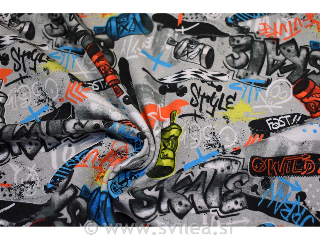 Bombažni jersey - skate grafiti