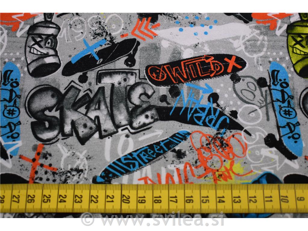 Bombažni jersey - skate grafiti