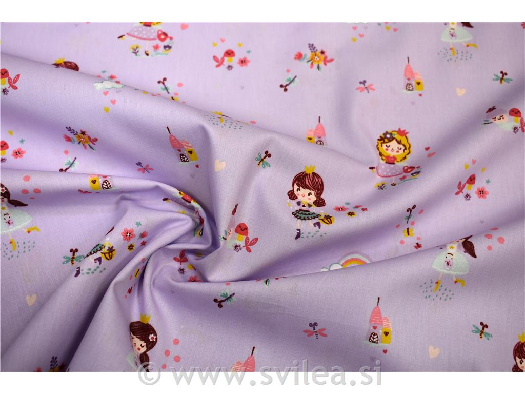 Poplin - princeskin vrt na lila