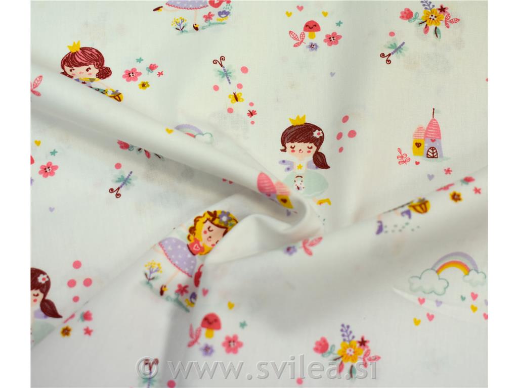 Poplin - princeskin vrt na beli