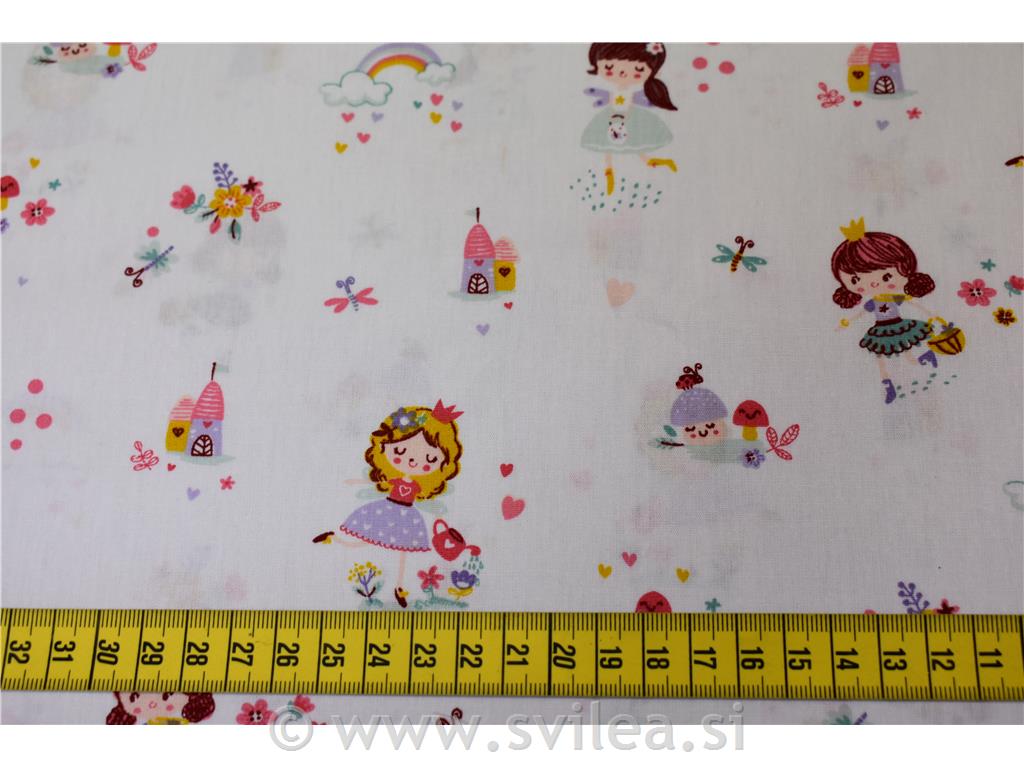 Poplin - princeskin vrt na beli