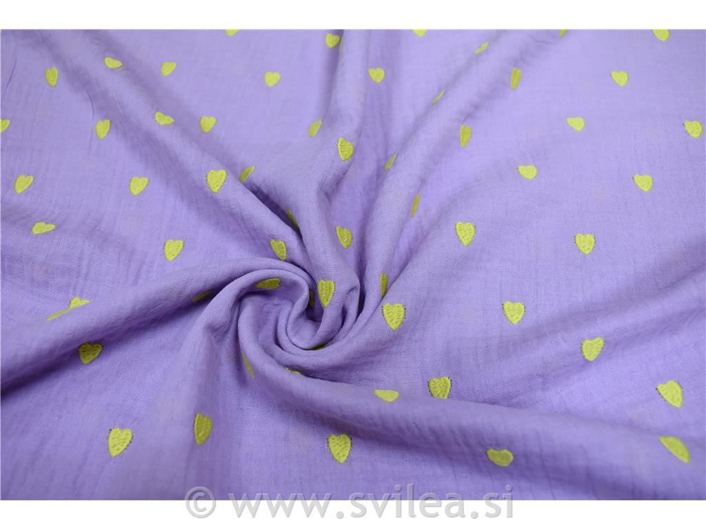 Tetra dvojna - rumeni neon srčki na lavanda osnovi