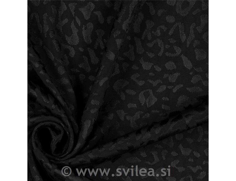 Jacquard viskozni - živalski vzorec na črni