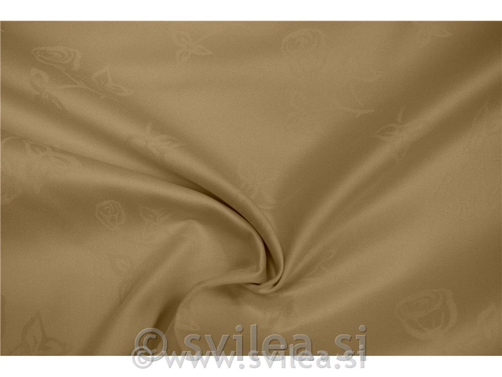 Damast širine 140 cm - vrtnice svetlo drap barve