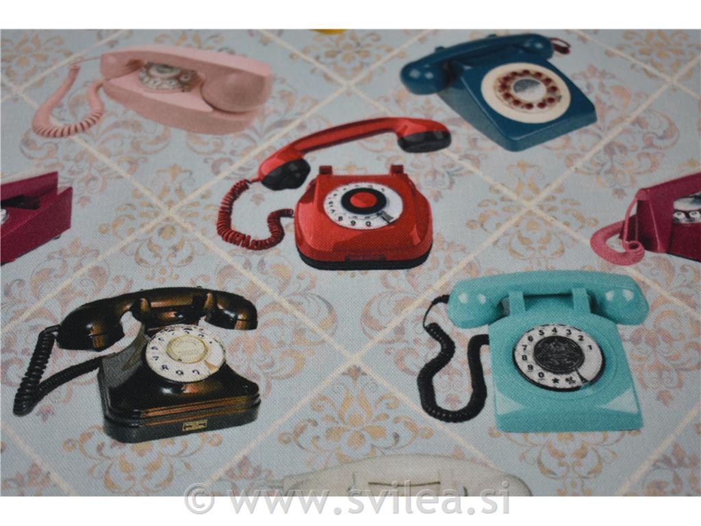 Dekorativno blago - barvni telefoni