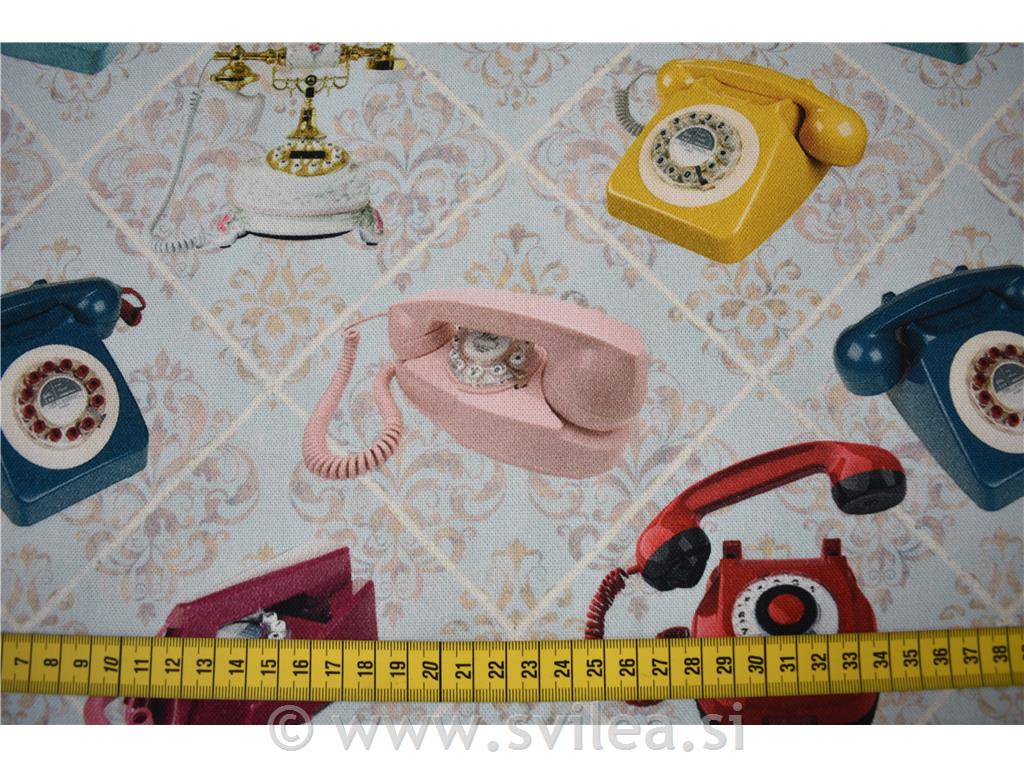 Dekorativno blago - barvni telefoni