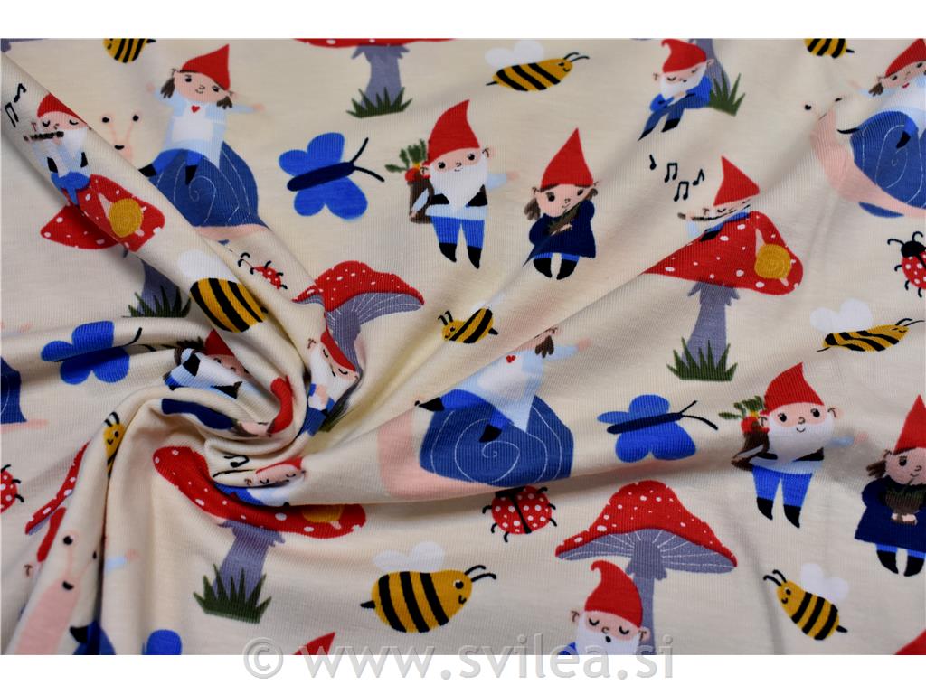 Bombažni jersey - palčki na vanilija osnovi