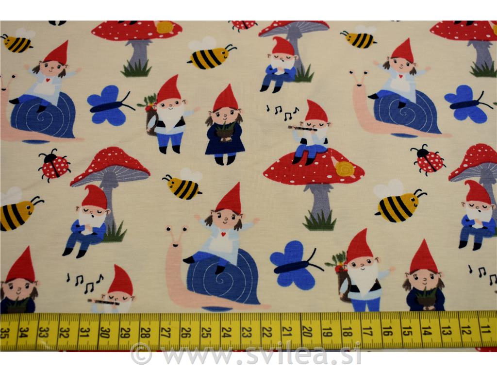 Bombažni jersey - palčki na vanilija osnovi