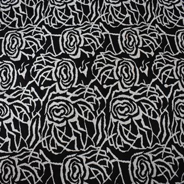Jersey debelejši - svetlo sive vrtnice v črni osnovi