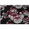 Žakard - bordo velike rože na črno-bordo osnovi
