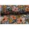 Tetra dvojna digital - rože losos barve na taupe osnovi