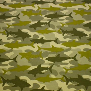 Prevešanka - morski psi vojaško zeleni
